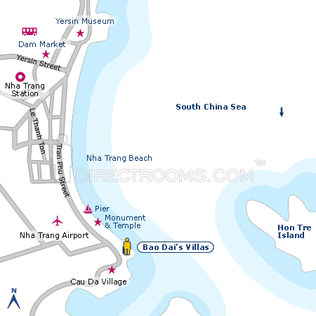 Bao Dais Villas map