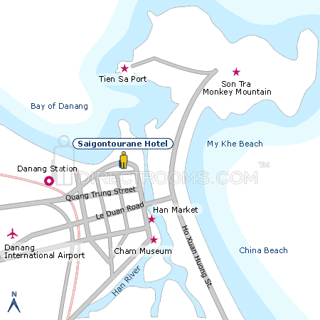Saigontourane Hotel map