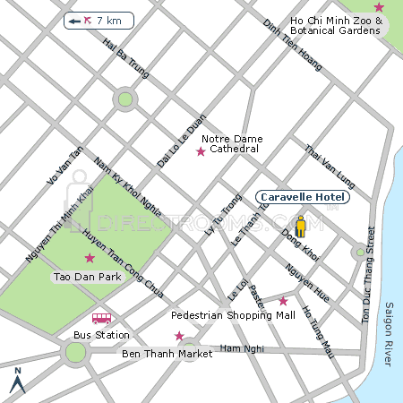 Caravelle Hotel map