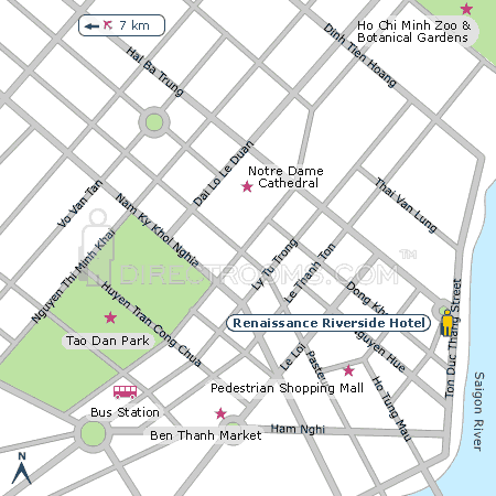 Renaissance Riverside Hotel map
