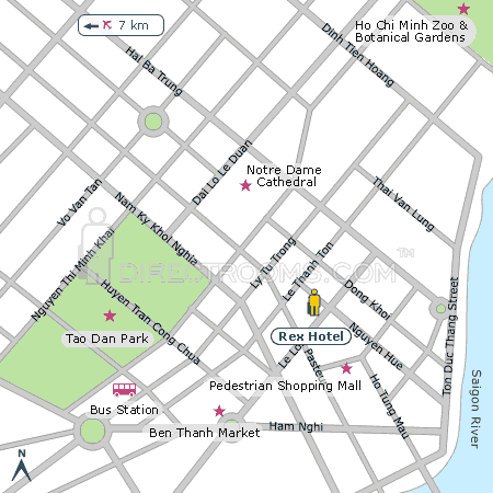 Rex Hotel map
