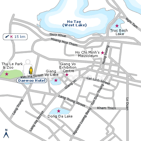 Daewoo Hotel map