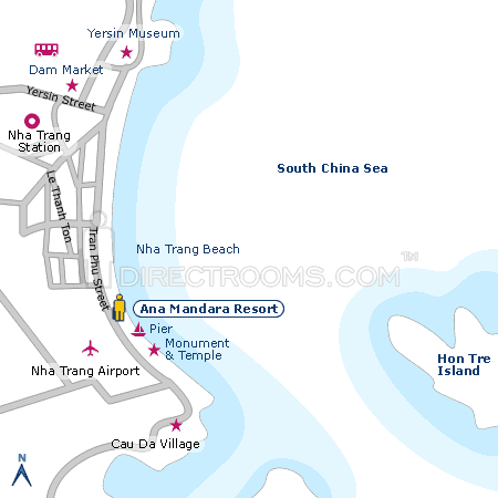 Ana Mandara Resort map